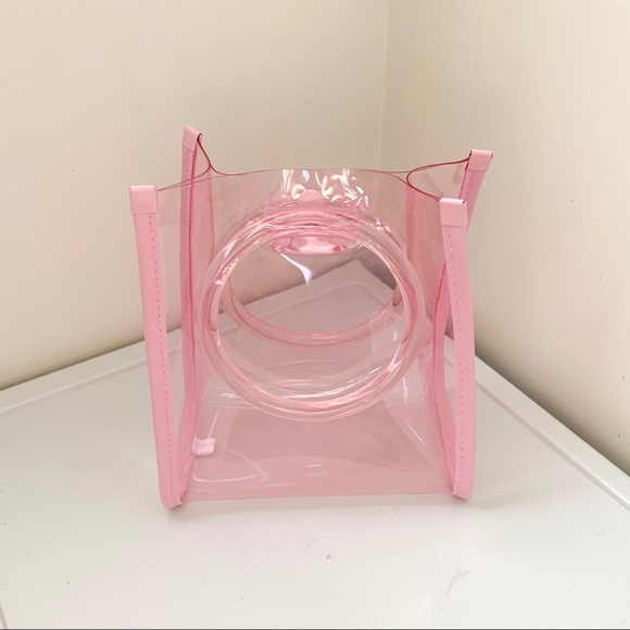 Cute clear baby pink mini bag - Picture 2 of 3